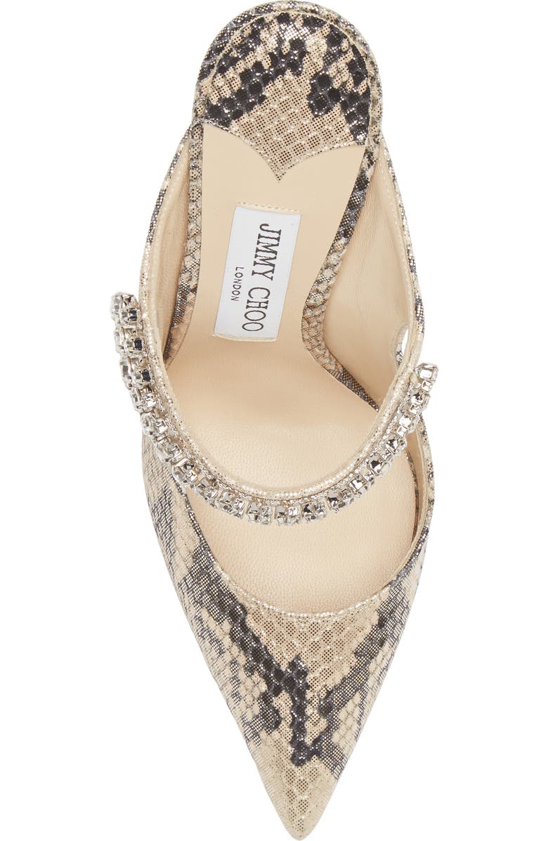 Jimmy Choo Bing Crystal Embellished Metallic Mule, Alternate, color,