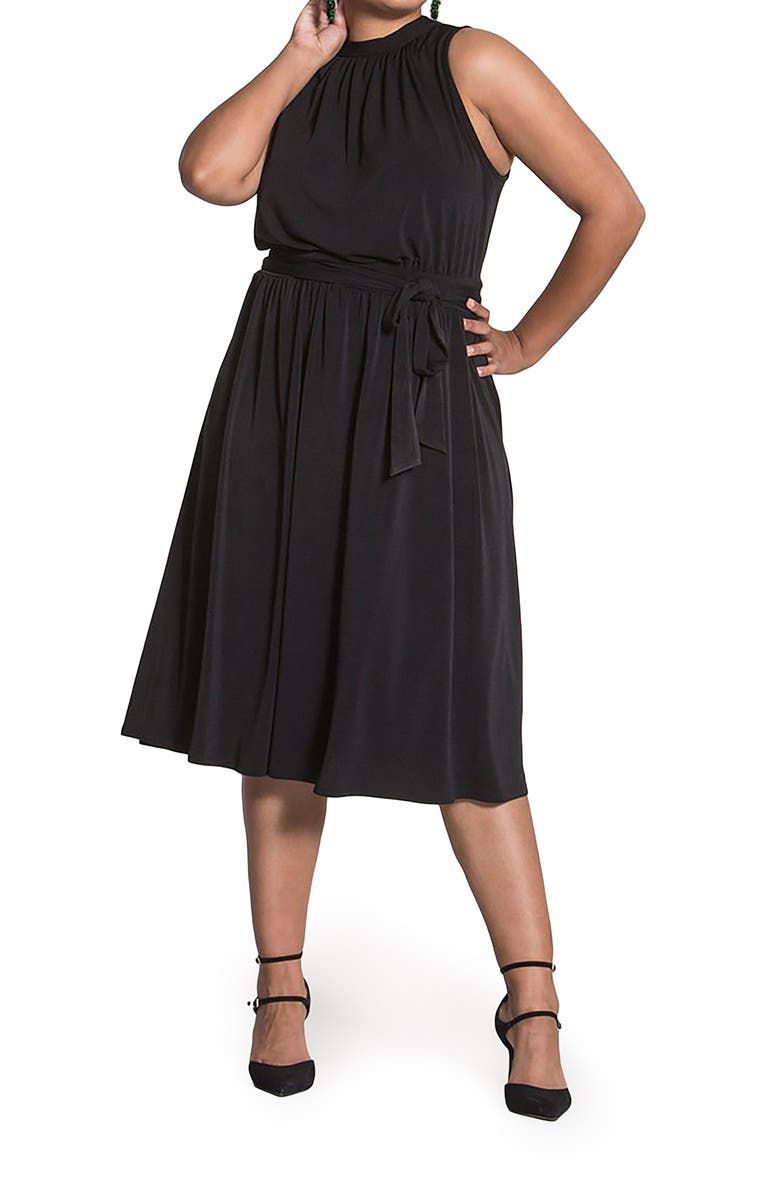 Leota Mindy Tie Waist Midi Dress, Main, color, 