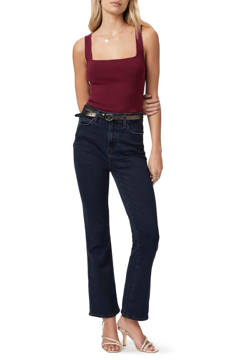 PAIGE Kaiya Square Neck Sweater Tank, Alternate, color, Sangria
