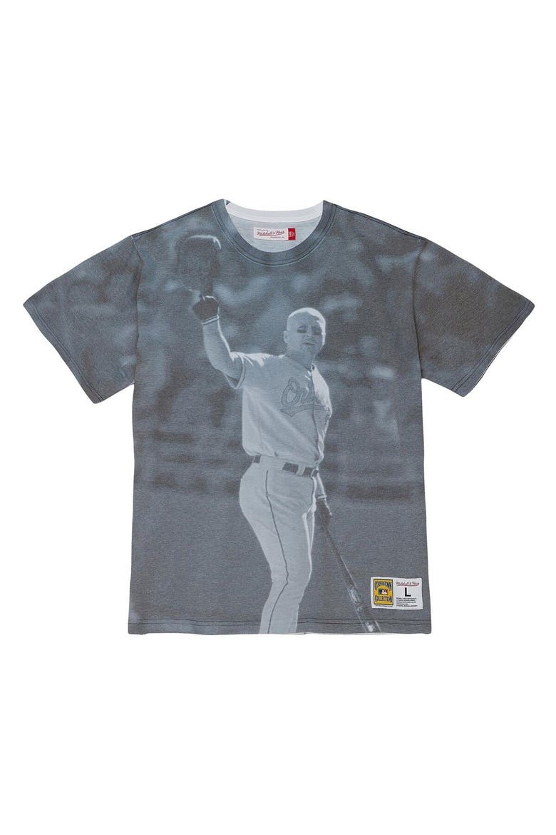 Men's Mitchell & Ness Cal Ripken Jr. Baltimore Orioles Cooperstown Collection Highlight Sublimated Player Graphic T-Shirt, Alternate, color, White