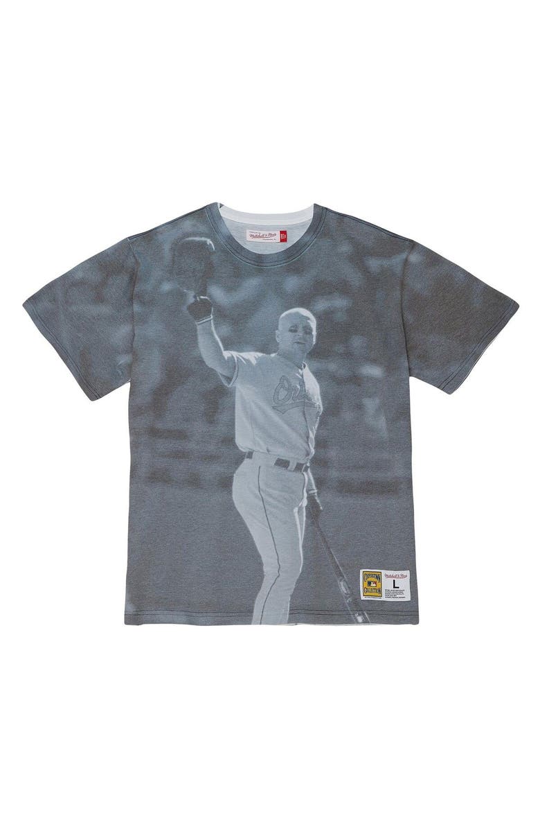 Mitchell & Ness Men's Mitchell & Ness Cal Ripken Jr. Baltimore Orioles Cooperstown Collection Highlight Sublimated Player Graphic T-Shirt, Alternate, color, White