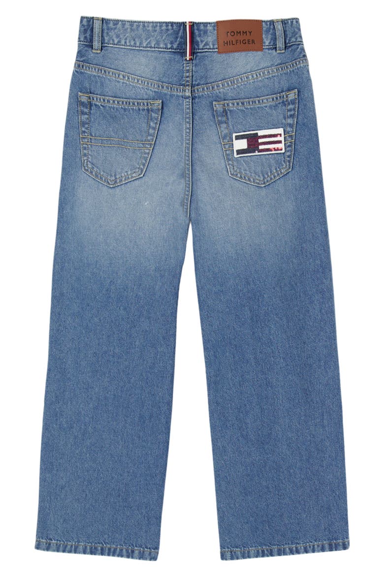 Kids' Mid Rise Wide Leg Jeans, Alternate, color, DEKALB WASH