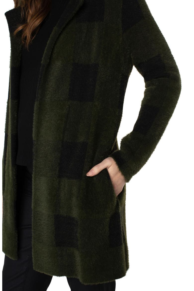 Buffalo Check Open Front Jacket, Alternate, color, GREEN AND BLACK BUFFALO