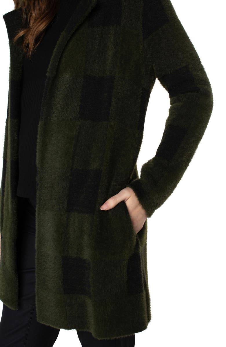 Liverpool Los Angeles Buffalo Check Open Front Jacket, Alternate, color,