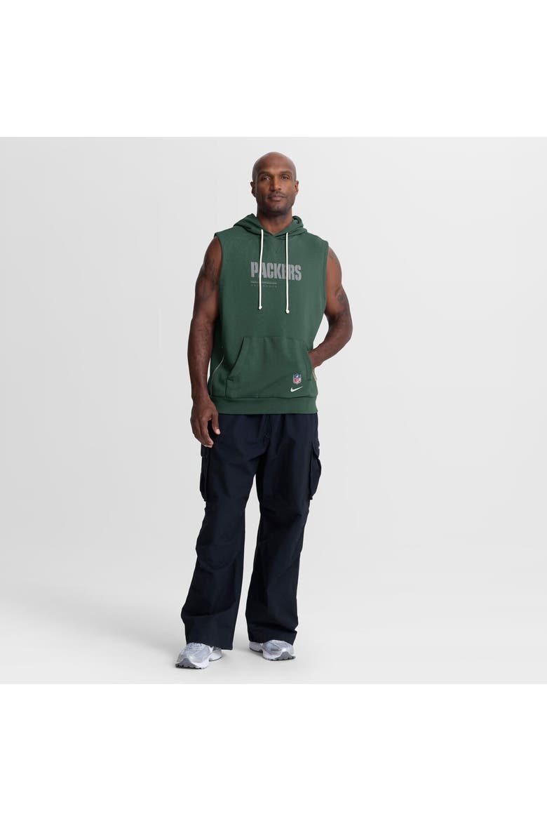 Men's Nike Green Green Bay Packers Sideline Standard Issue Dri-FIT Sleeveless Hoodie, Alternate, color, Green
