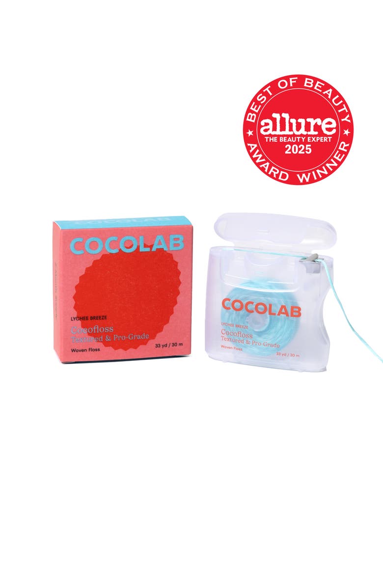 COCOLAB Cocofloss Refillable Lychee Breeze Dental Floss, Alternate, color,