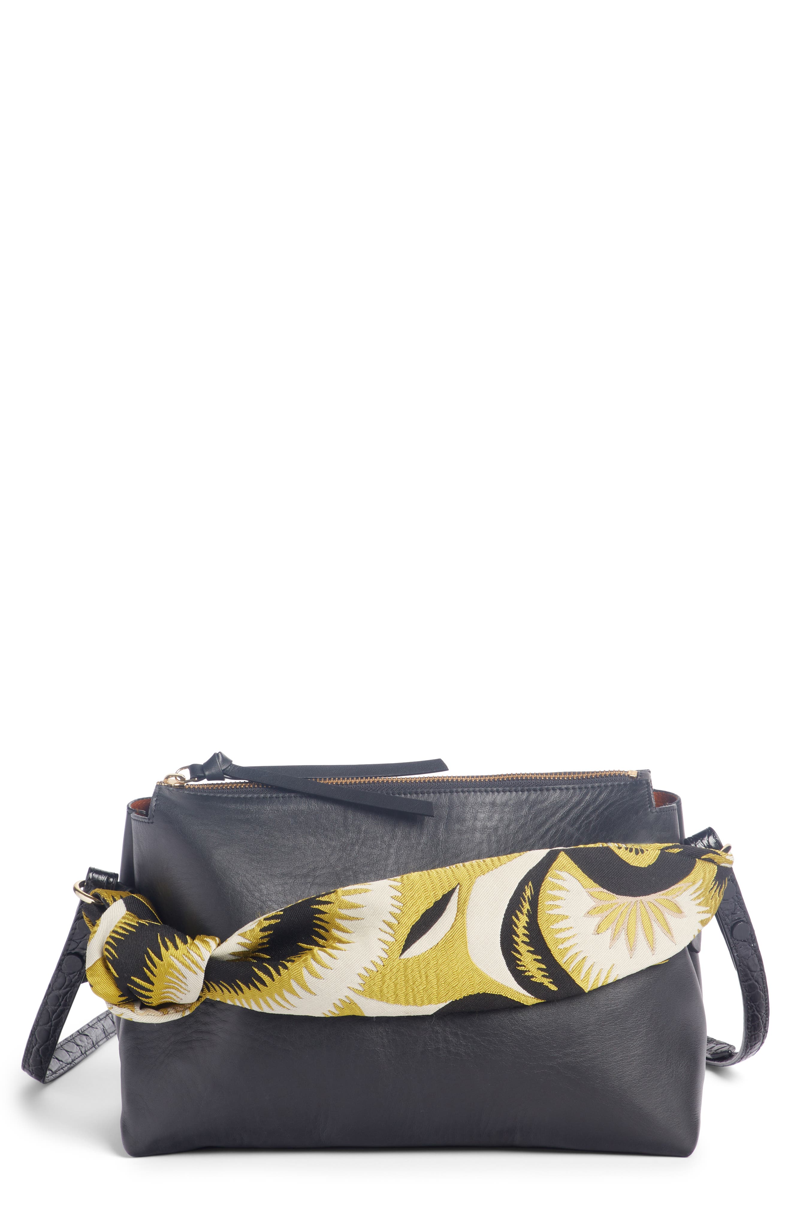 Dries Van Noten Scarf Handle Leather Bag, Main, color, 