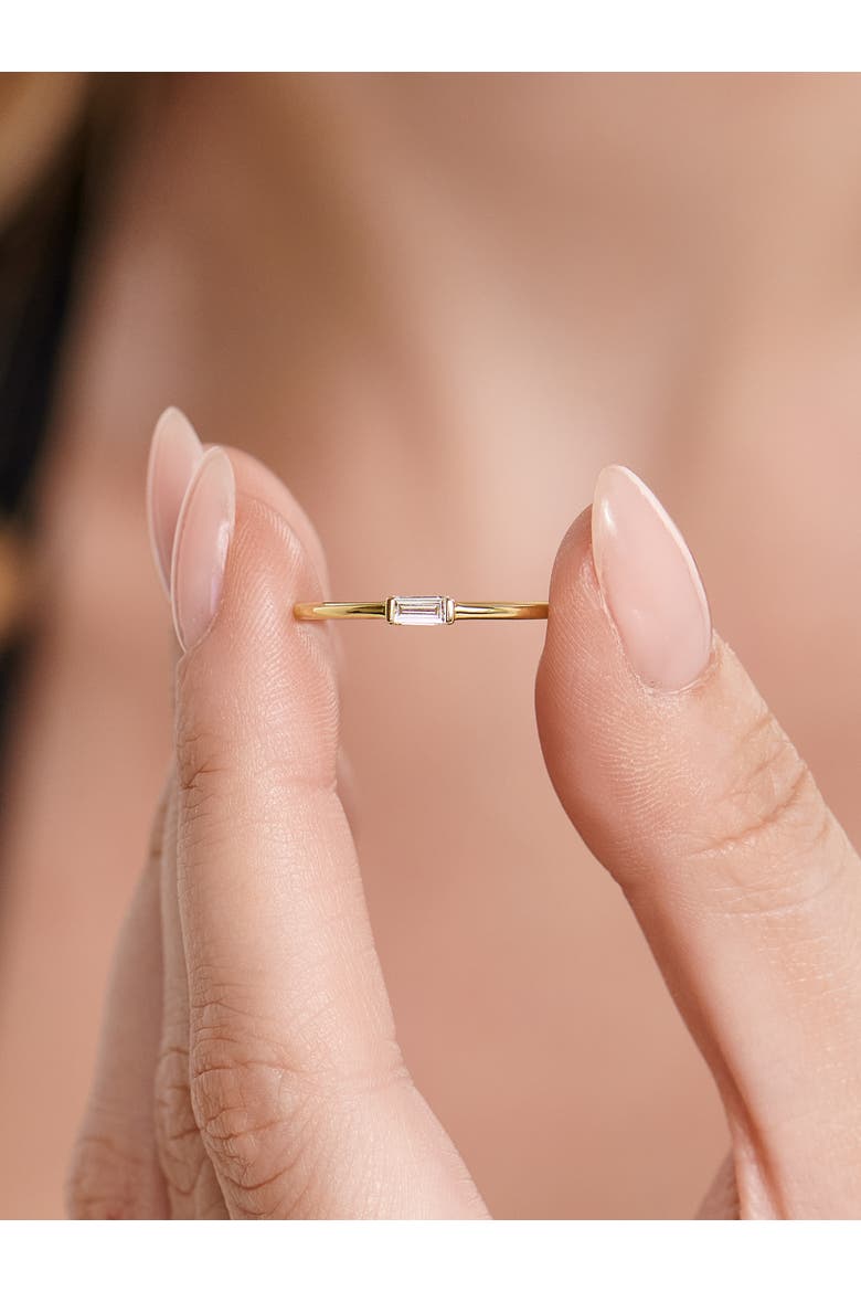 Baguette Lab Grown Diamond Ring in 14K Gold, Alternate, color, Yellow Gold