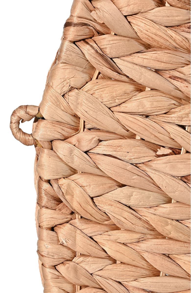 HAPPIMESS Annulus 3-Shelf Circular Handwoven Hyacinth Wall Rack, Alternate, color, Light Brown