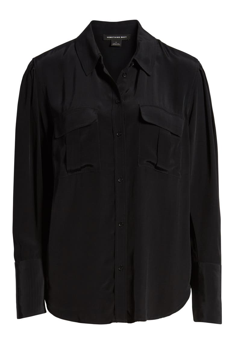 Utility Blouse (Nordstrom Exclusive), Alternate, color, BLACK