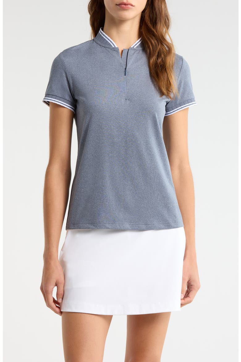 Tara Half Zip Top, Main, color, NAVY-HEATHER