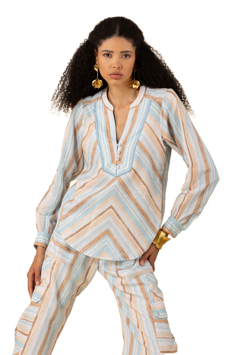 Hale Bob Karla Linen Top, Alternate, color, 