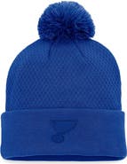 FANATICS Women's Fanatics Branded Blue St. Louis Blues Authentic Pro Road Cuffed Knit Hat with Pom
