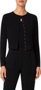 Akris punto Crop Crewneck Cardigan