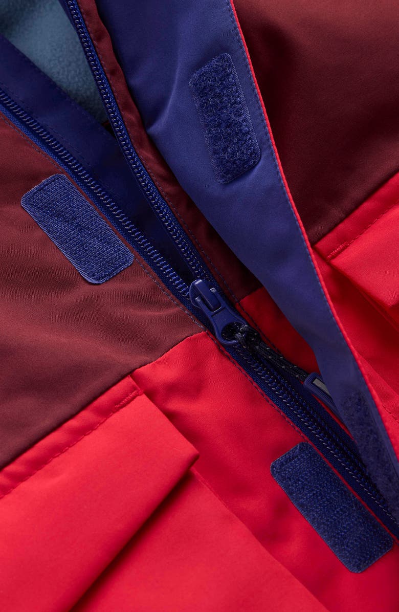 Boden Kids' 4-in-1 Waterproof Jacket, Alternate, color, Poppy Red Colourblock