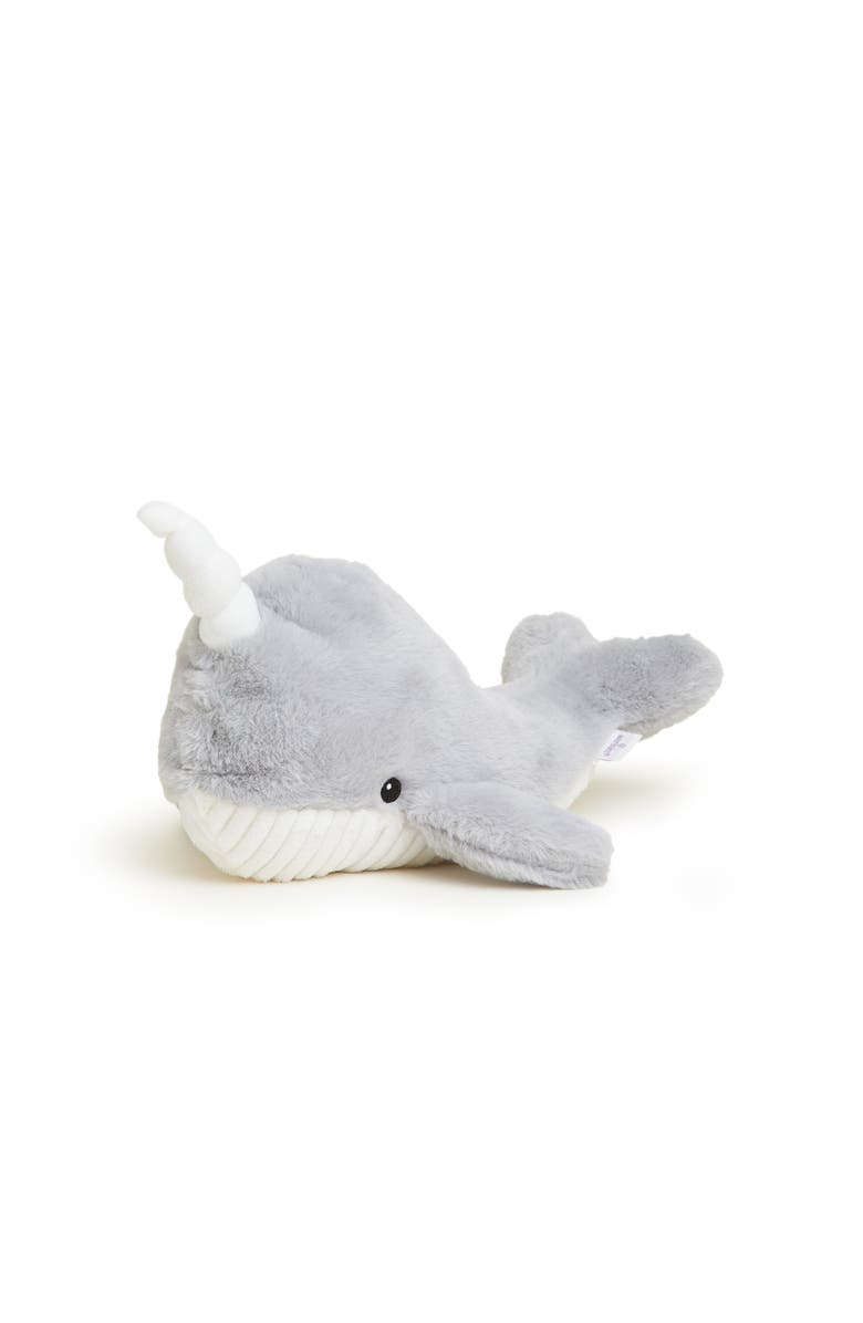 Warmies Narwhal Plush Toy, Main, color, Medium Gray