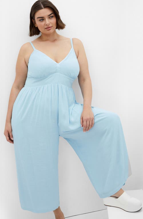 City Chic Lara Jumpsuit In Blue