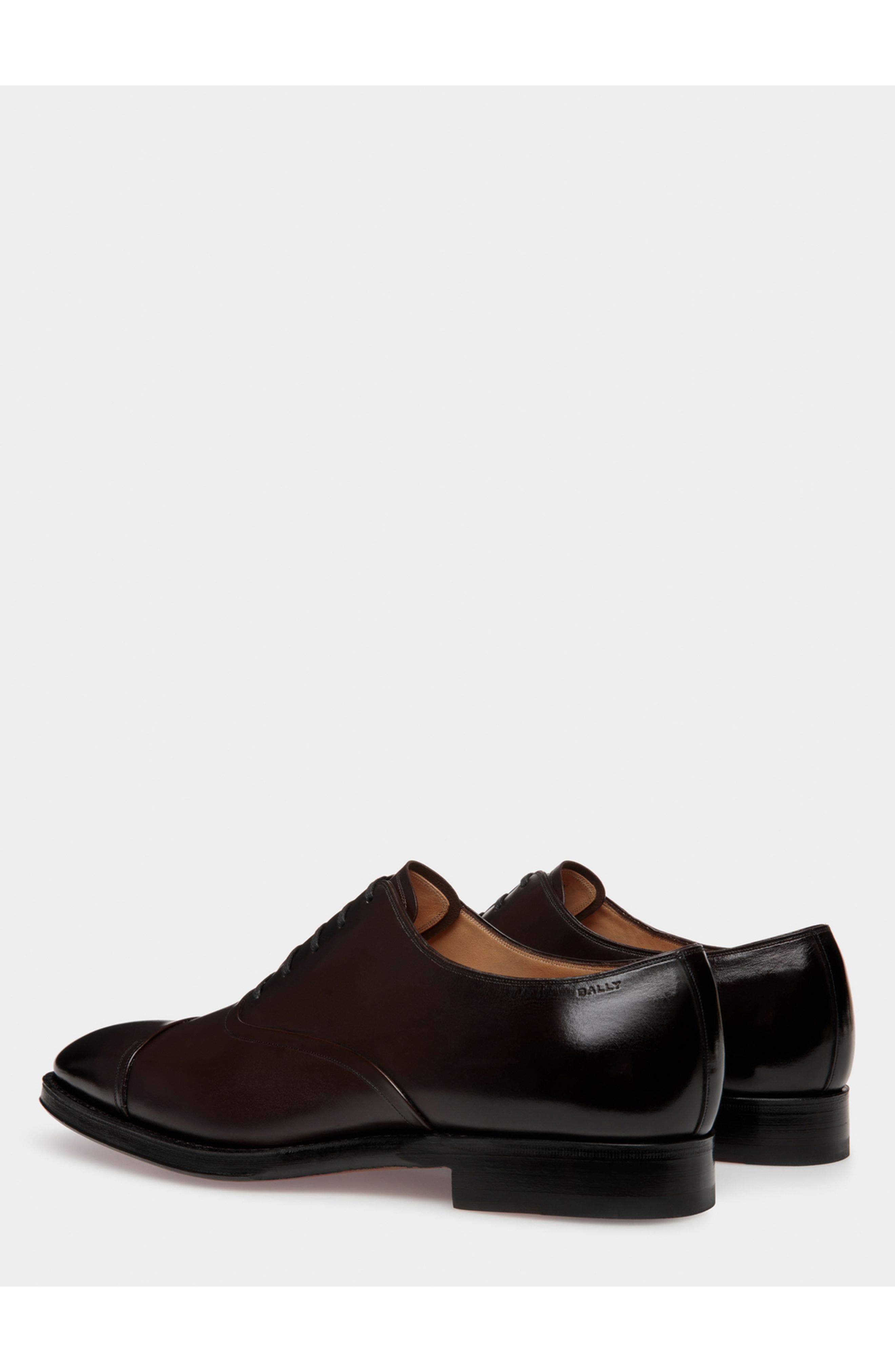 Bally Scribe Oxford in Leather, Alternate, color, Ebano 21