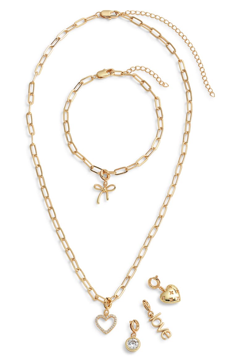 Build Your Own Charm Set, Alternate, color, CLEAR- GOLD