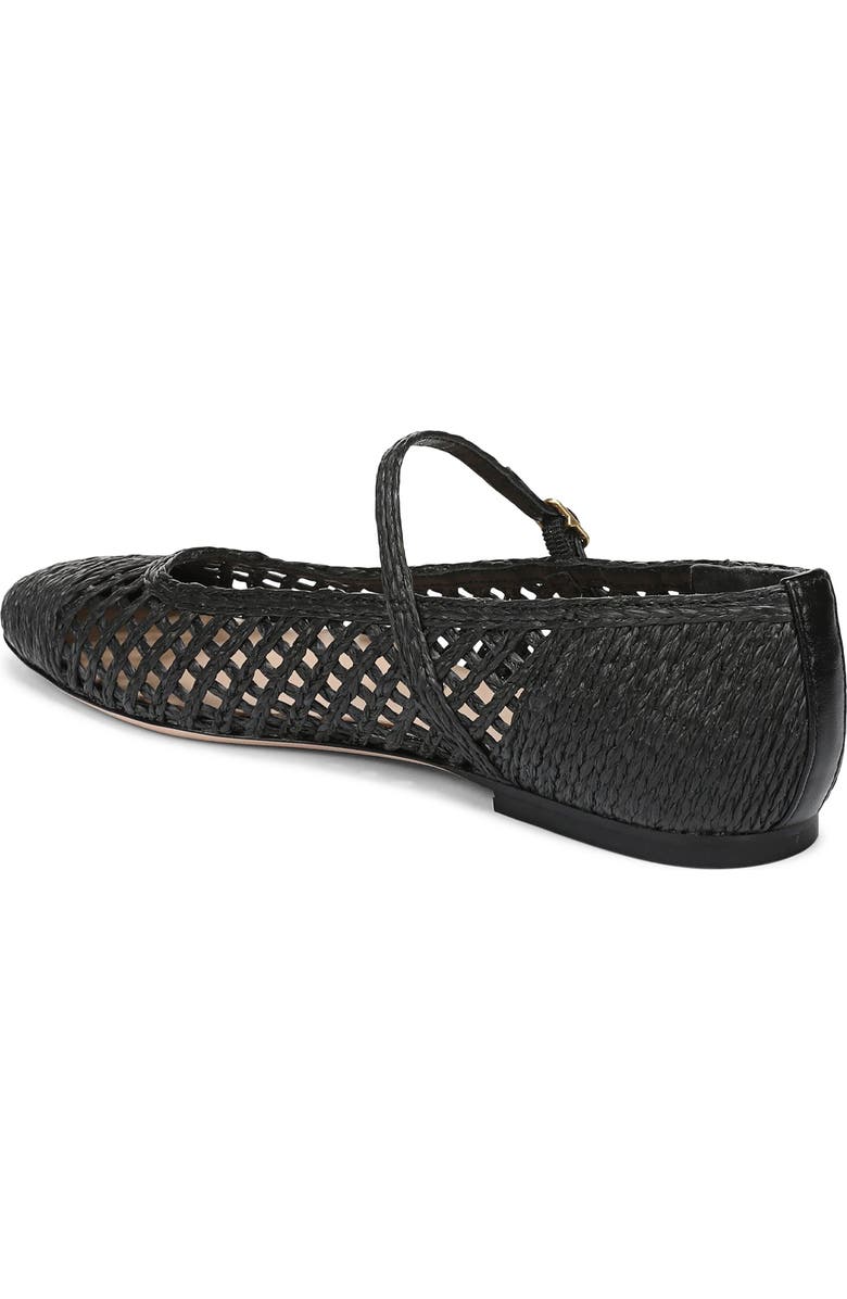 Veronica Beard Ellie Raffia Mary Jane Flat, Alternate, color, Black