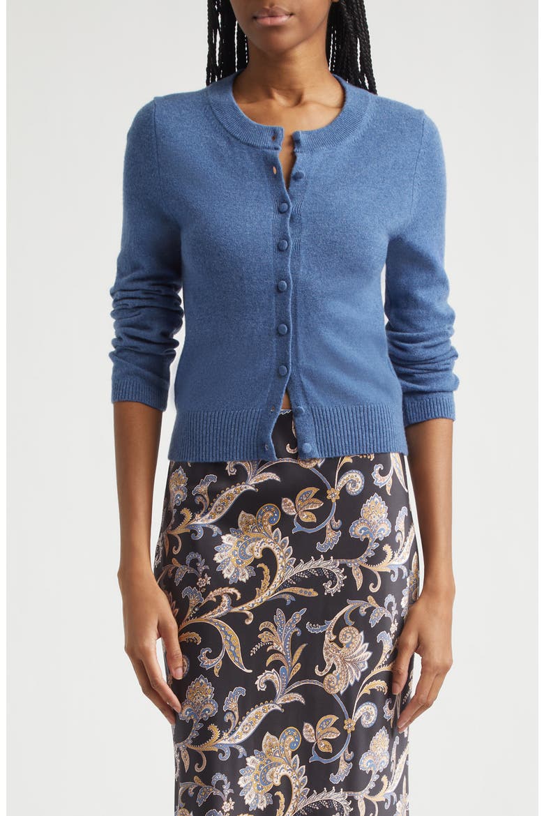 Daro Cashmere Cardigan, Main, color, BLUE COAST MELANGE