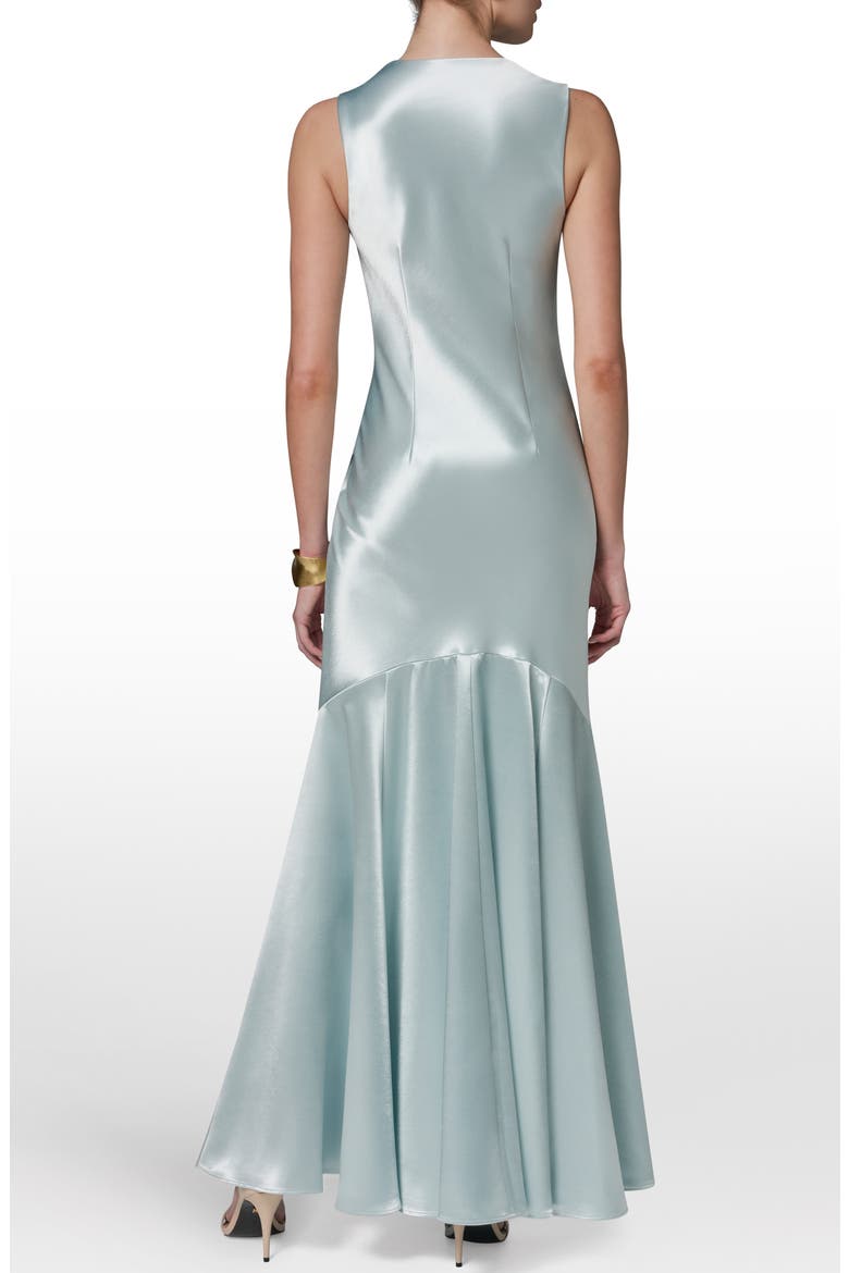 Cowl Neck Sleeveless Satin Gown, Alternate, color, DK Mist