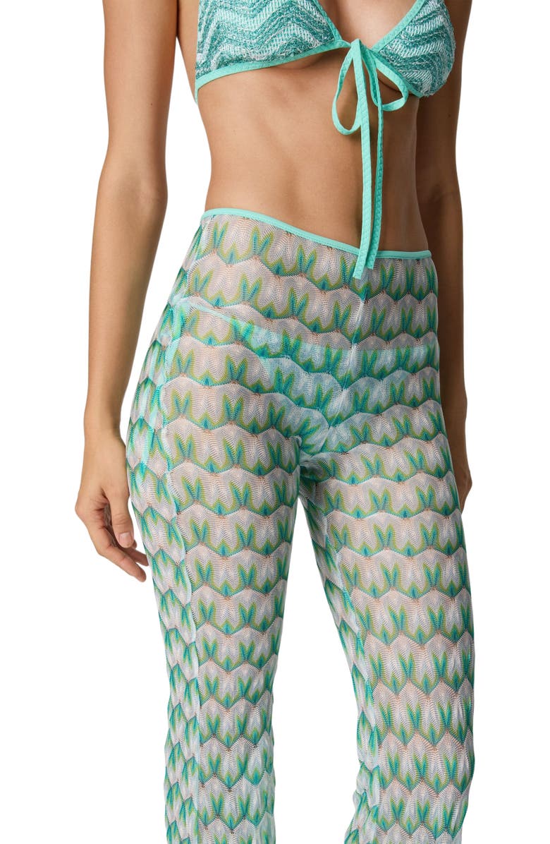 Missoni Flared Trousers In Floral-pattern Viscose, Alternate, color, Multicoloured