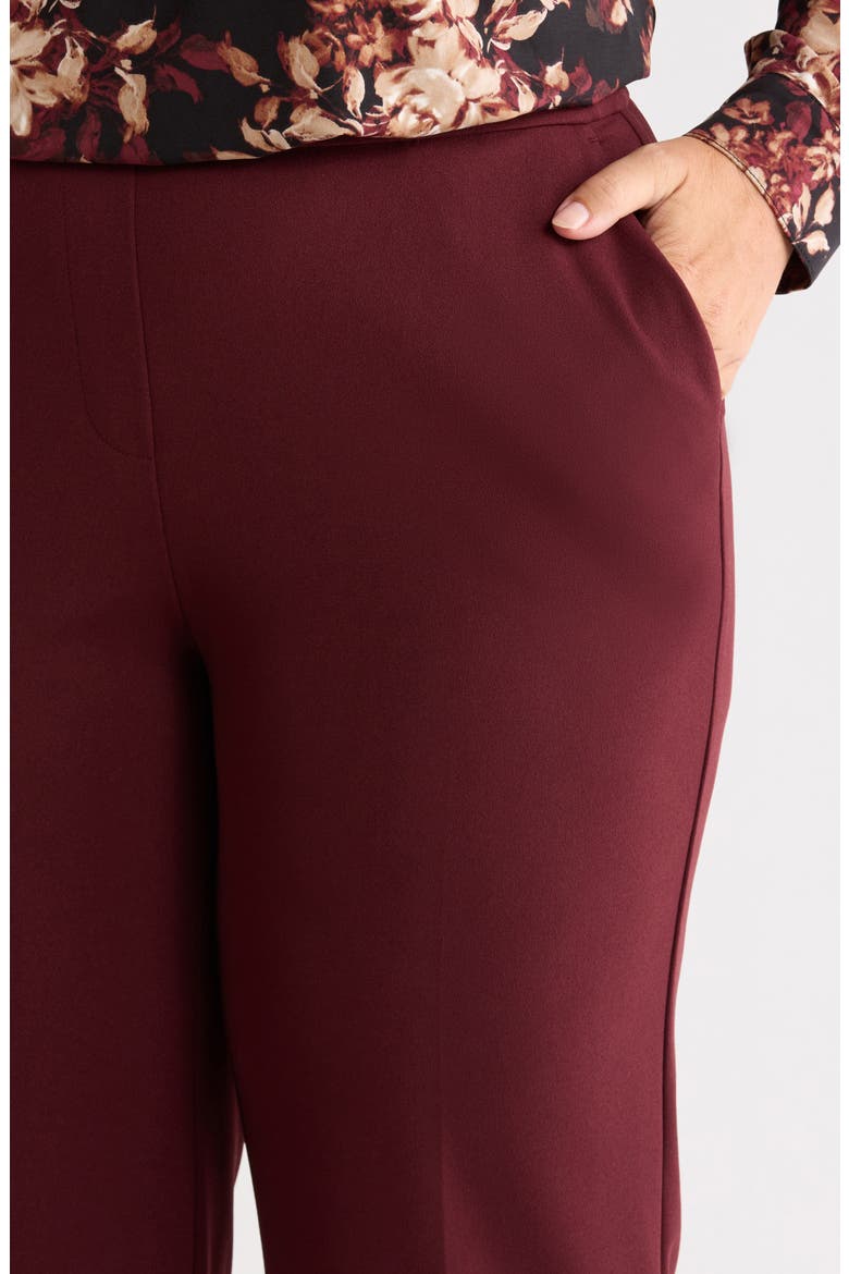 Pull On Straight Leg Trousers, Alternate, color, BAROLO