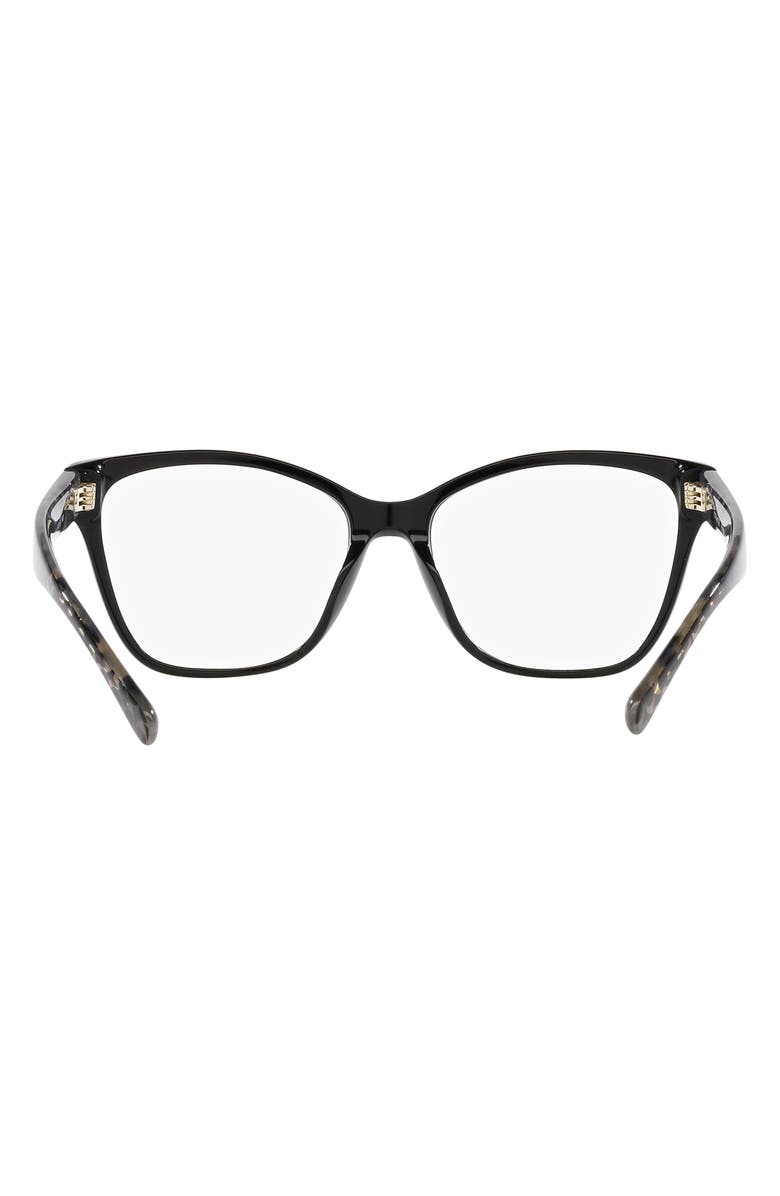 COACH 54mm Square Optical Glasses, Alternate, color, Black