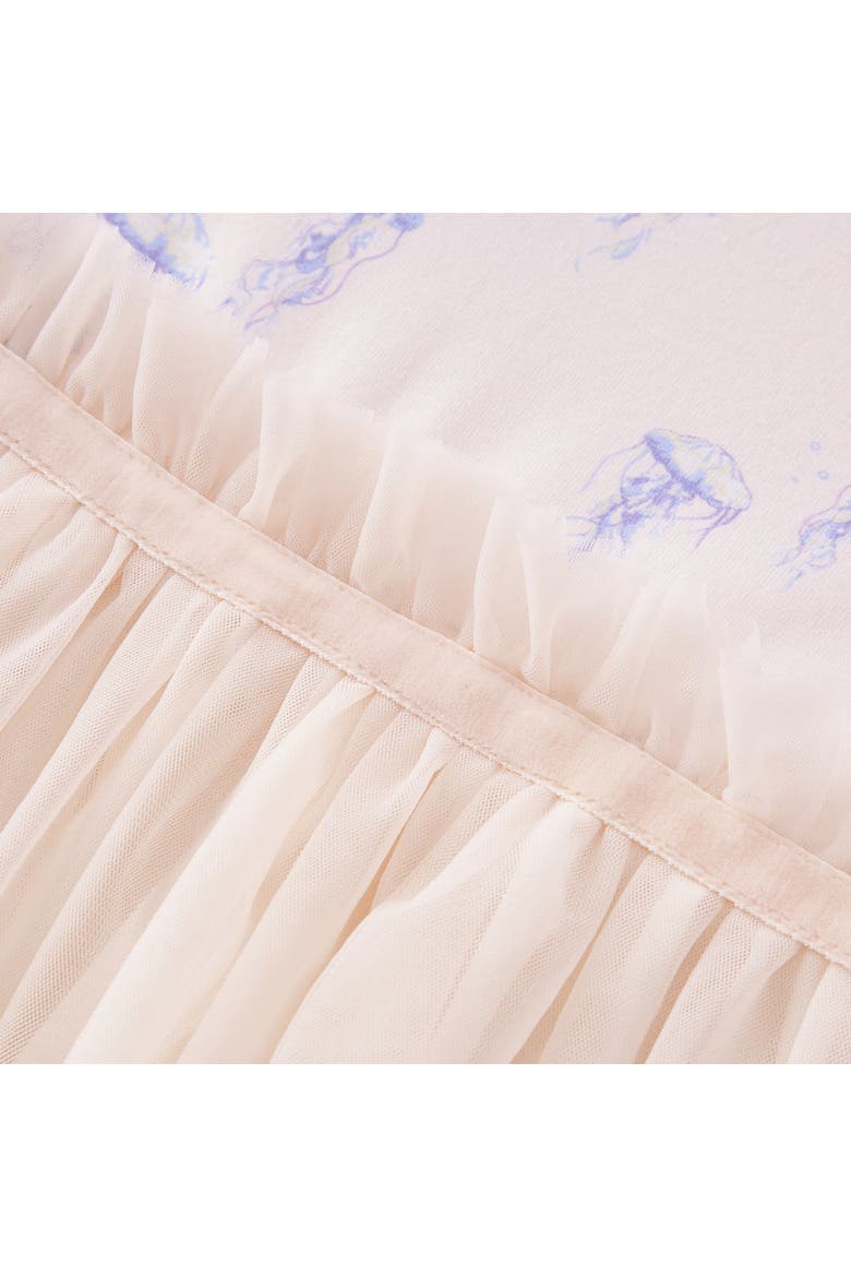 Cotton Stretch Ballet Dress, Alternate, color, Sunset Jellyfish