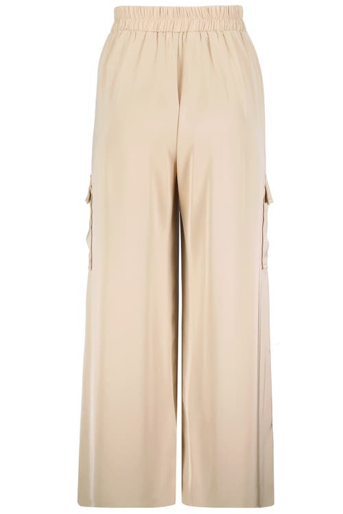 Bishop + Young Pull-on Satin Cargo Pant In Neutral