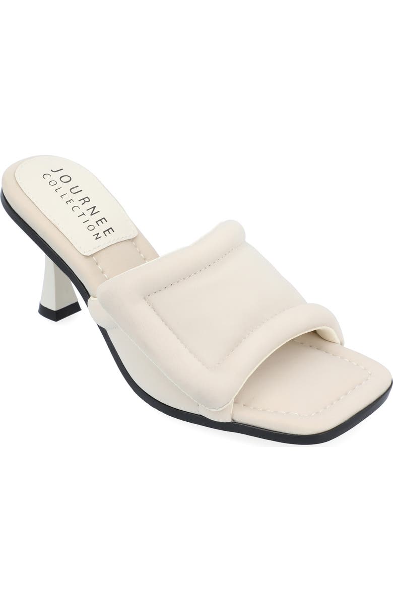 Journee Collection Addriel Slide Sandal, Main, color, Bone