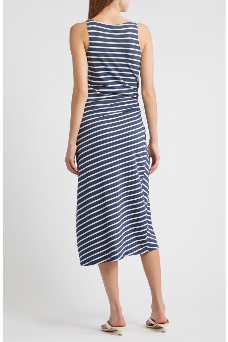 Max Stripe Sleeveless Cotton Knit Midi Dress, Alternate, color, NAUTICAL STRIPE