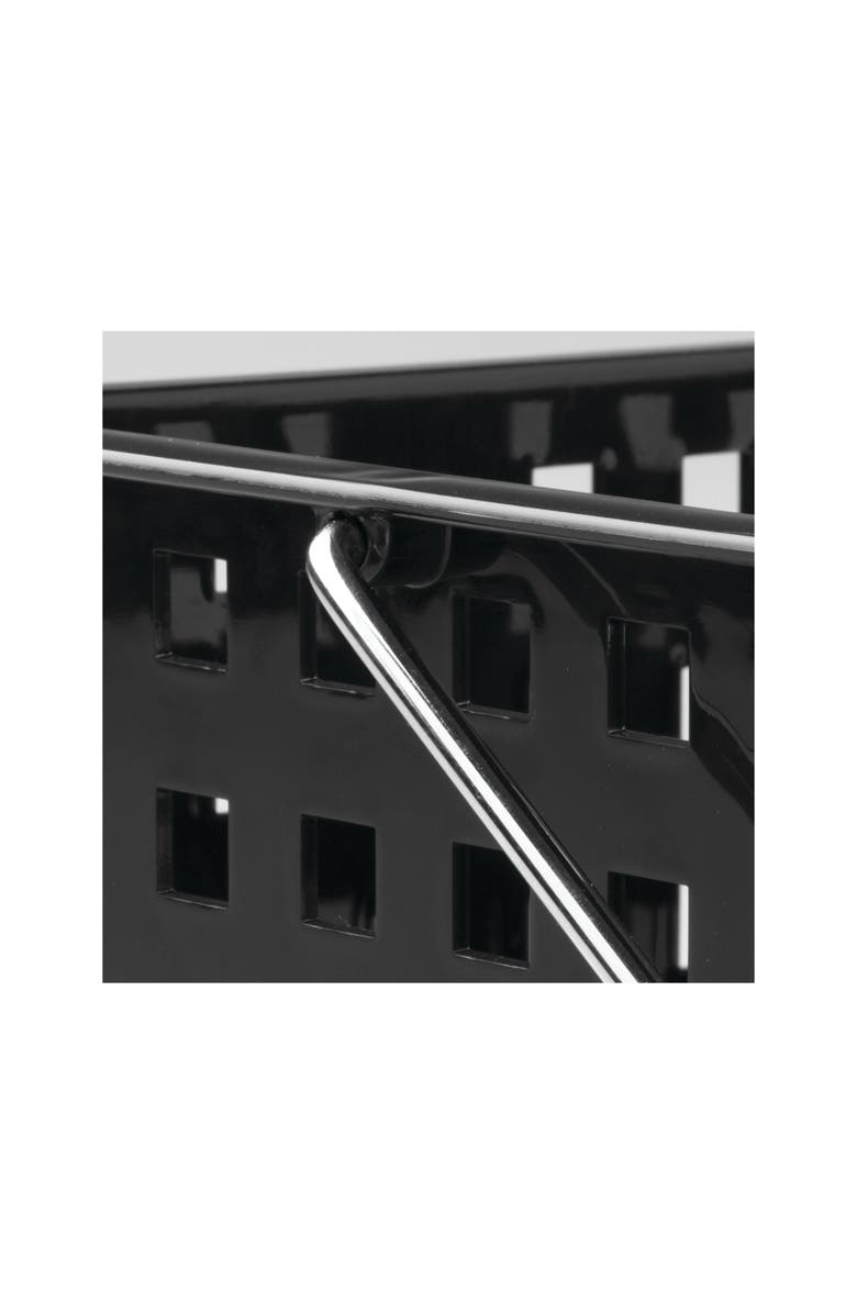 iDesign Small Stackable Shower Basket - Set of 3 - Clear/Frost - Made in USA, Alternate, color, Black