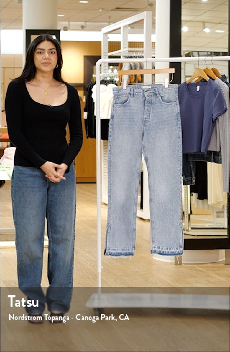 Released Hem Straight Leg Jeans, sales video thumbnail