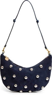 Clare V. Lune Studded Leather Shoulder Bag