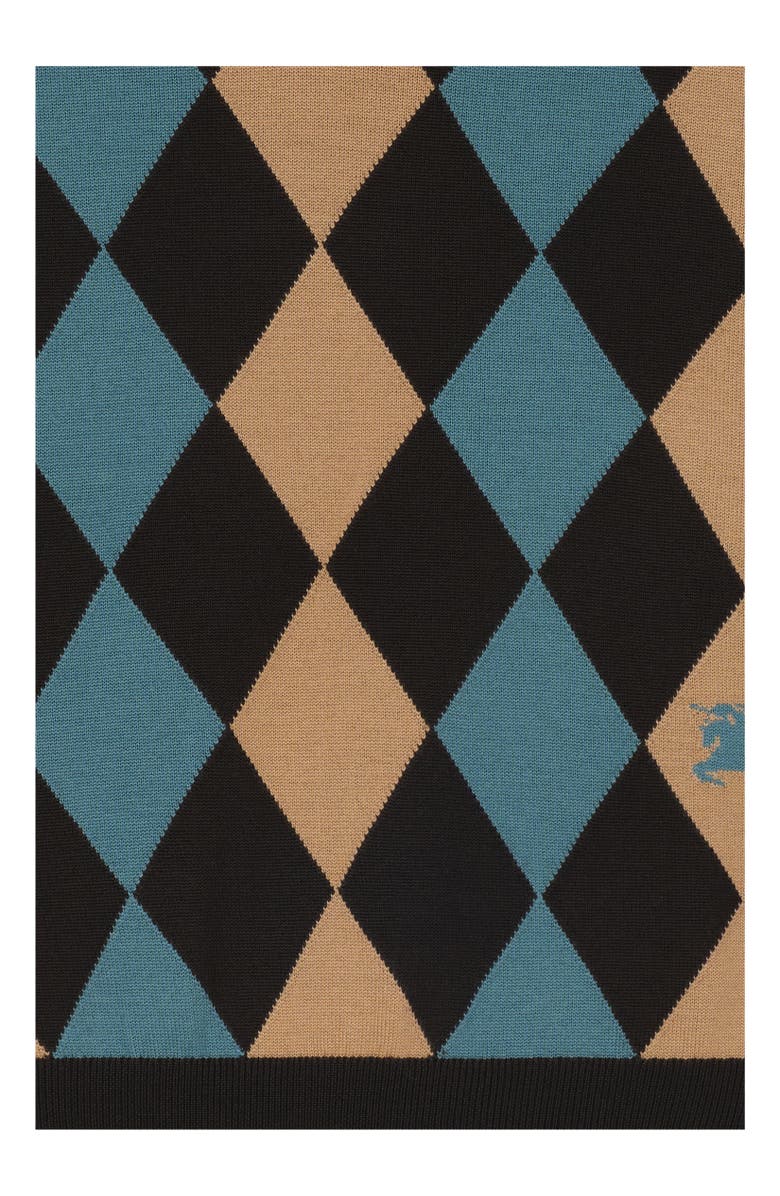 Burberry Argyle Wool Sweater Vest, Alternate, color, Charred Brown