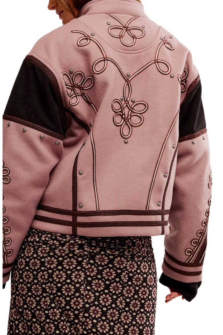 Boy Band Bomber Jacket, Alternate, color, WOODROSE