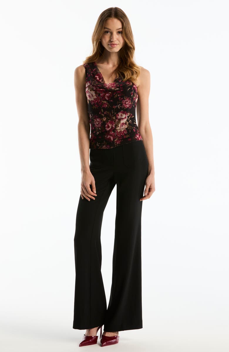 Laundry by Shelli Segal Cowl Neck Sleeveless Top, Alternate, color, Black
