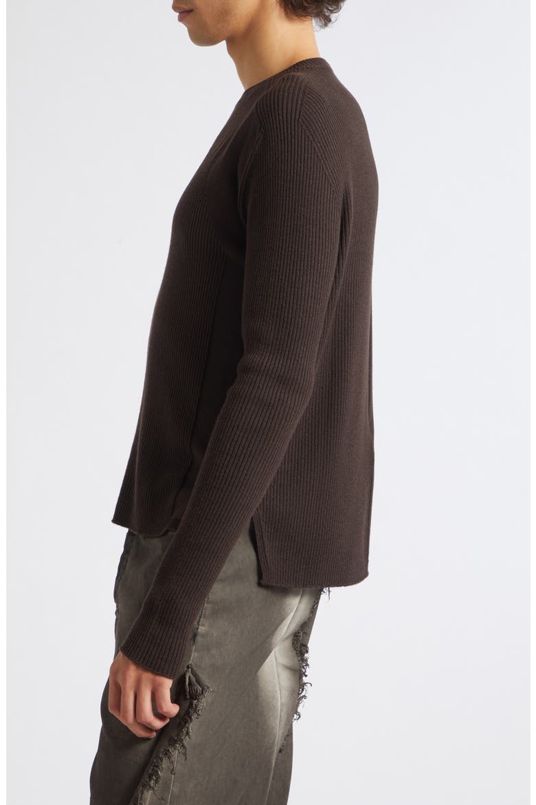 Ribbed Geo Wool Sweater, Alternate, color, GREASE