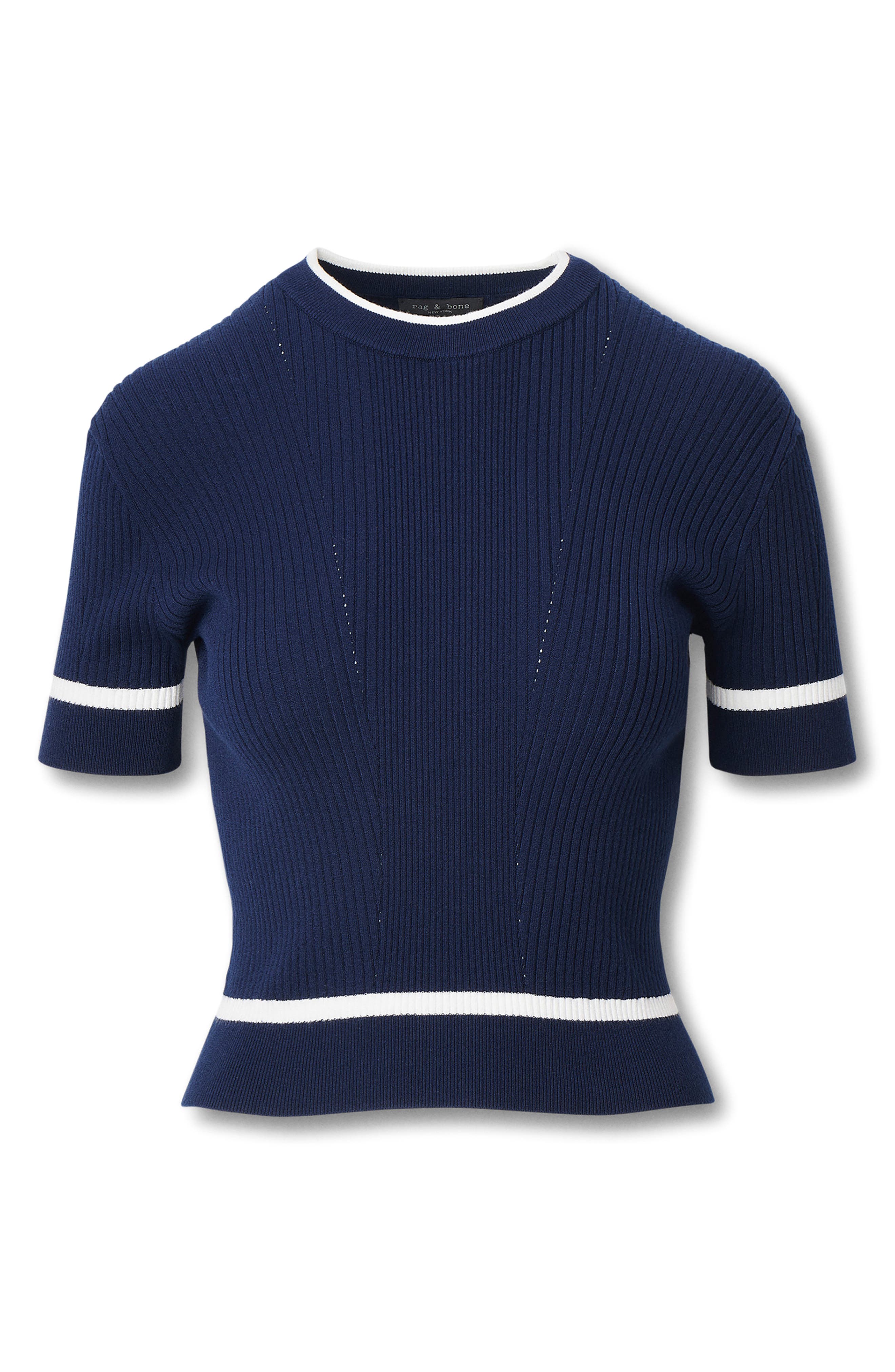 Kassy Rib Short Sleeve Sweater - image 2