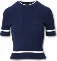 rag & bone Kassy Rib Short Sleeve Sweater