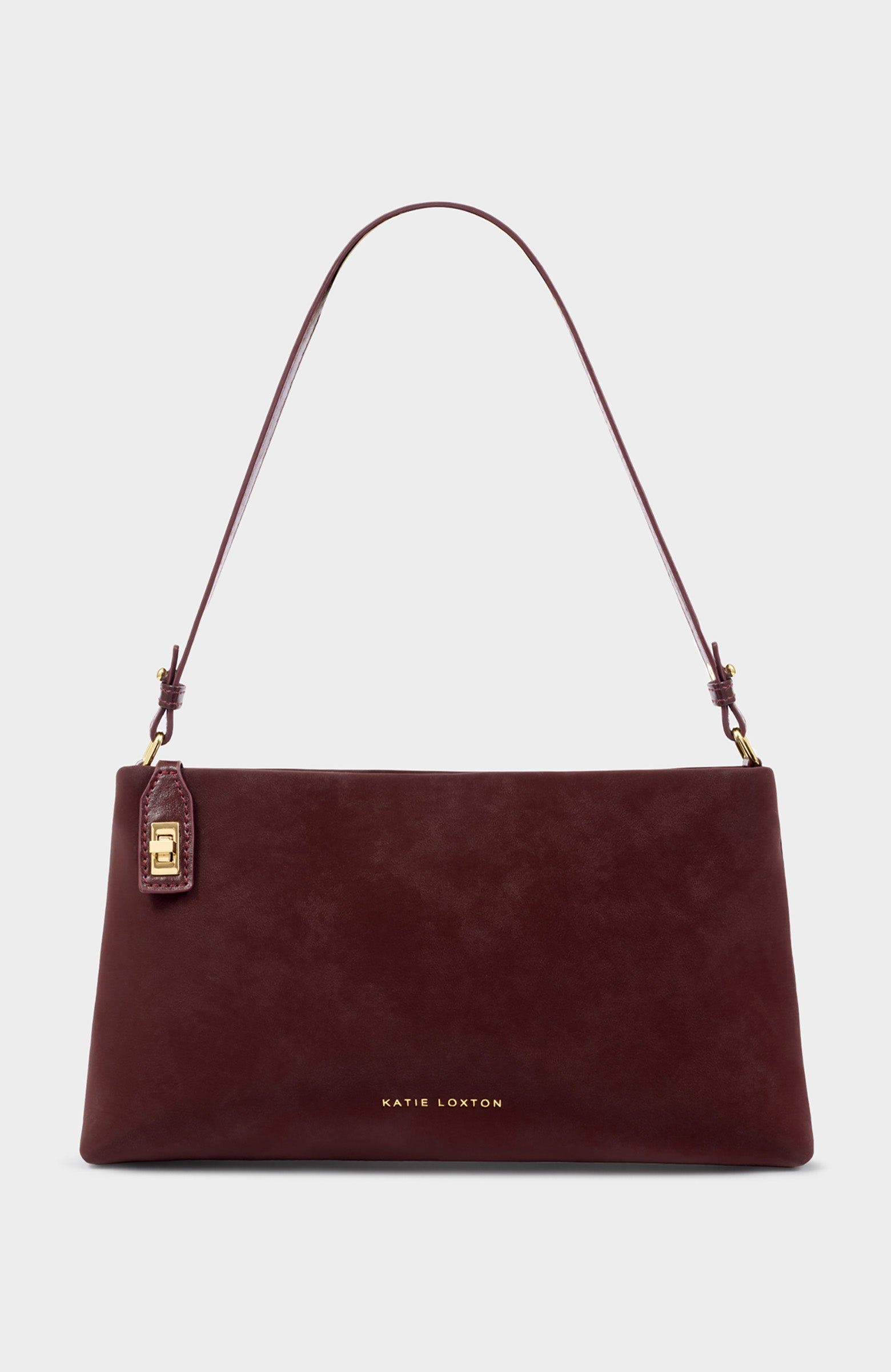 Orin Twist Lock Small Shoulder, Main, color, Cherry Suedette