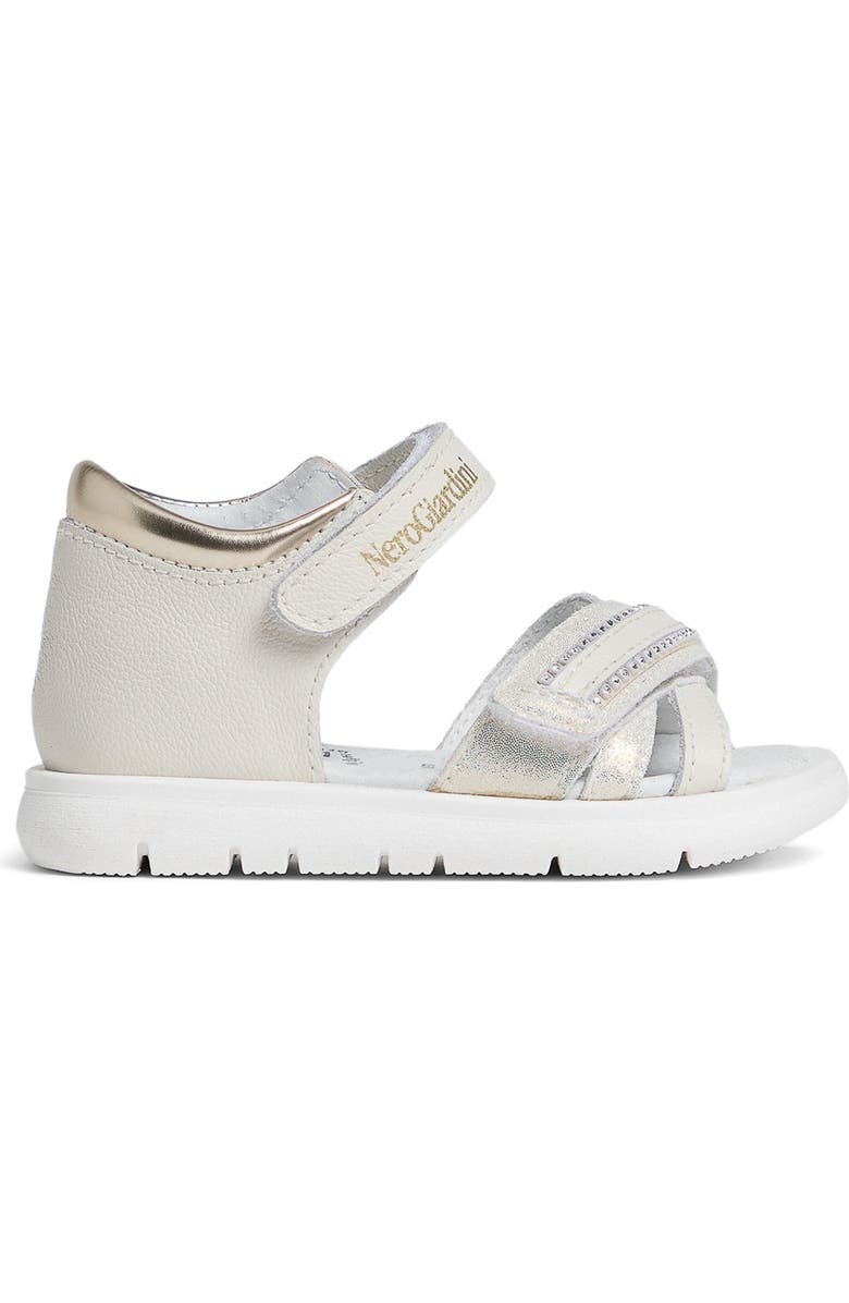 NeroGiardini Sporty Sandal, Alternate, color, Beige/ Gold