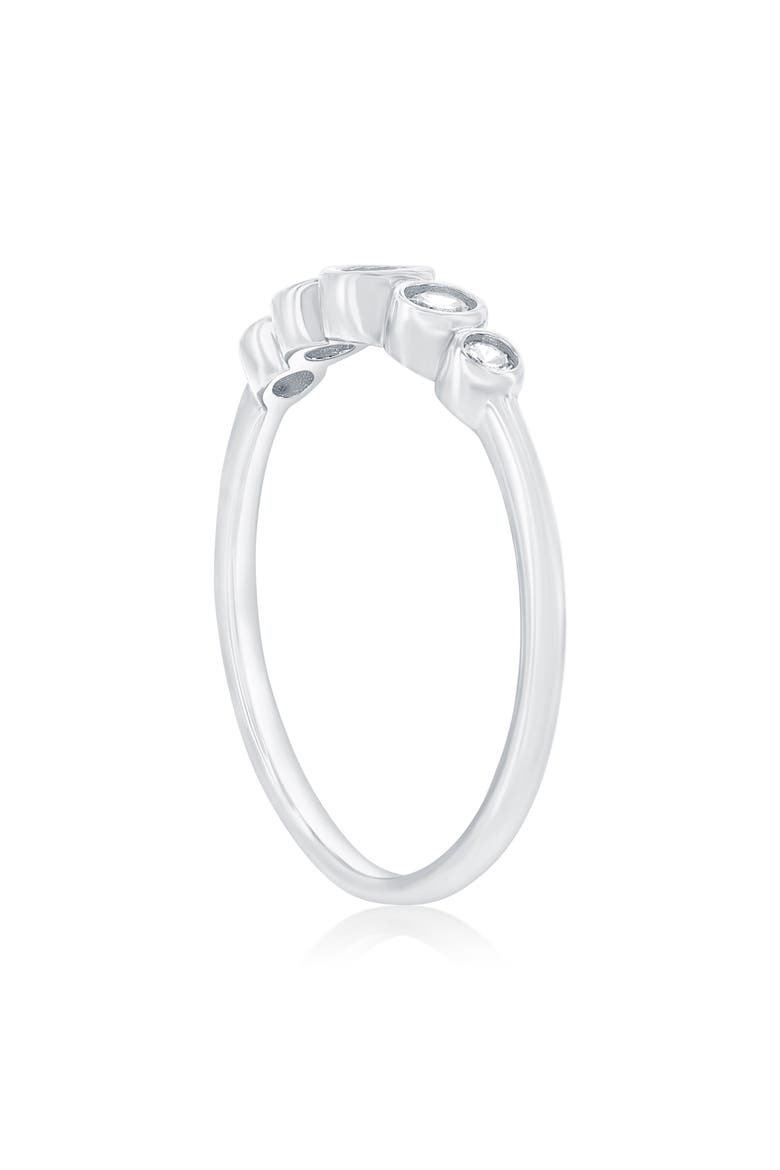 Sterling Silver Cubic Zirconia Graduated Ring, Alternate, color, SILVER
