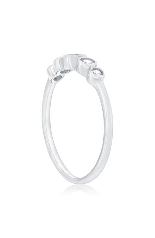 Shop Simona Sterling Silver Cubic Zirconia Graduated Ring