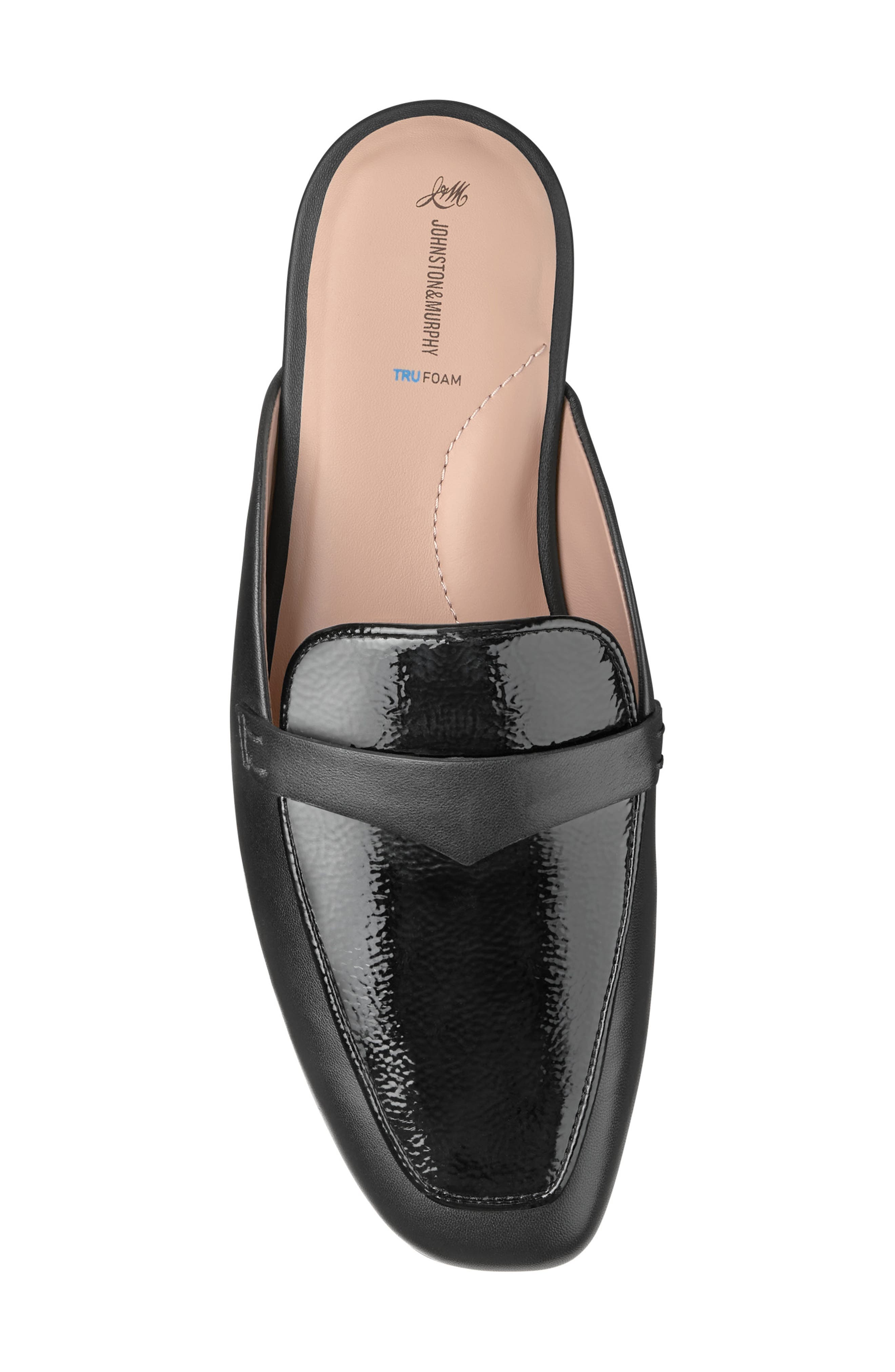 Isabel Penny Mule, Alternate, color, BLACK LEATHER