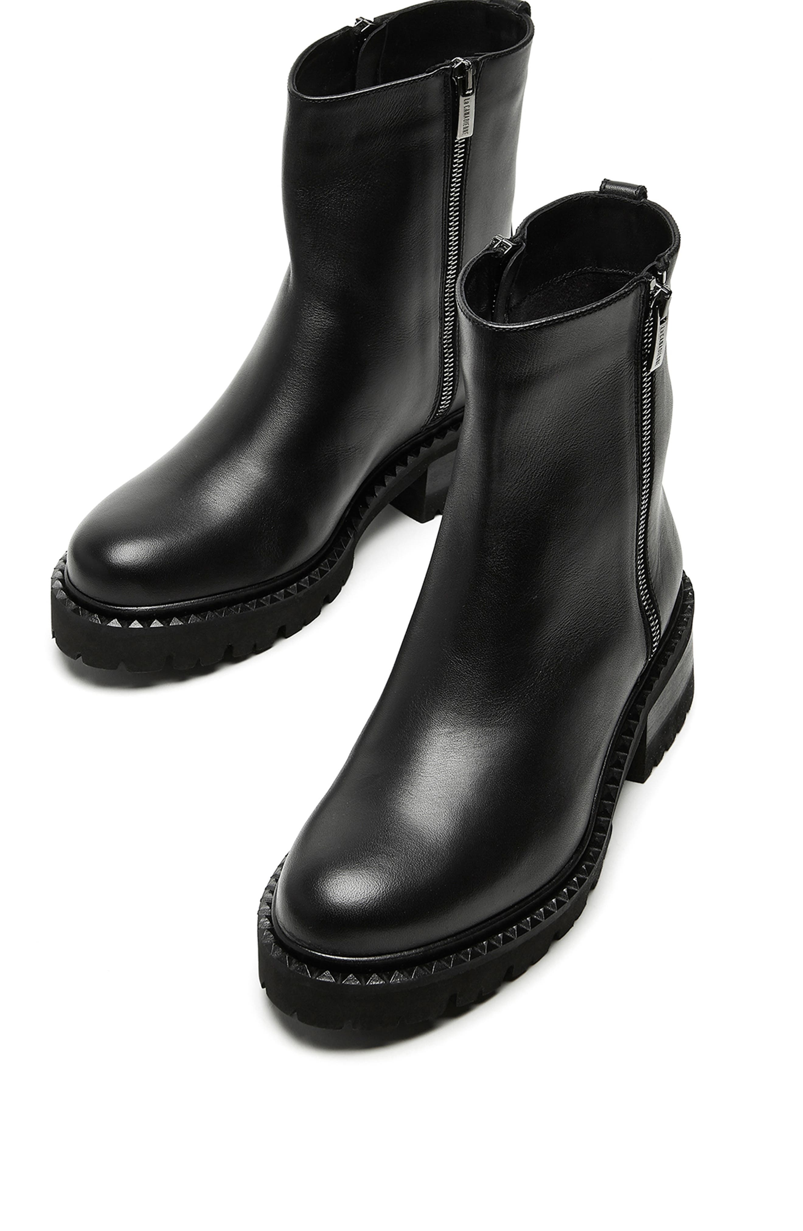 La Canadienne Crew City Dry<sup>™</sup> Waterproof Moto Boot, Alternate, color, Black Leather