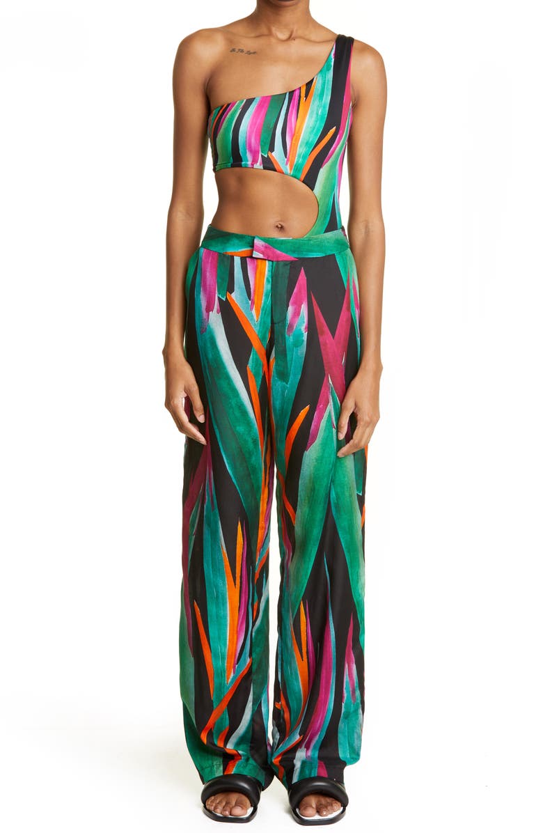 Louisa Ballou Half Moon One-Shoulder One-Piece Swimsuit, Alternate, color,