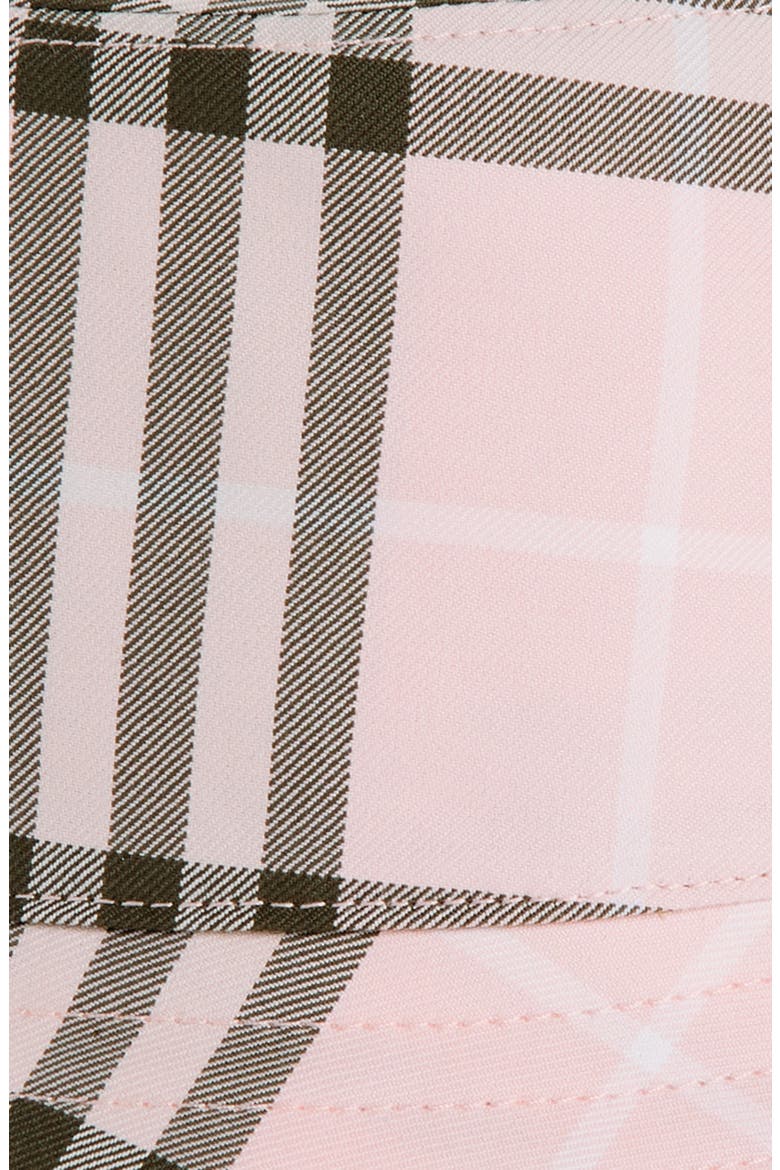 EKD Stamp Woven Bucket Hat, Alternate, color, MALLOW PINK CHECK